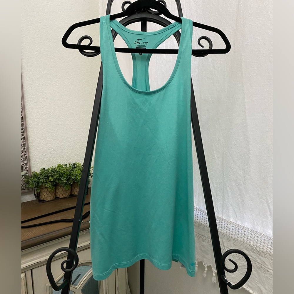 Nike Dri-FIT Racerback Tank Top Teal Aqua Women’s XL Athletic